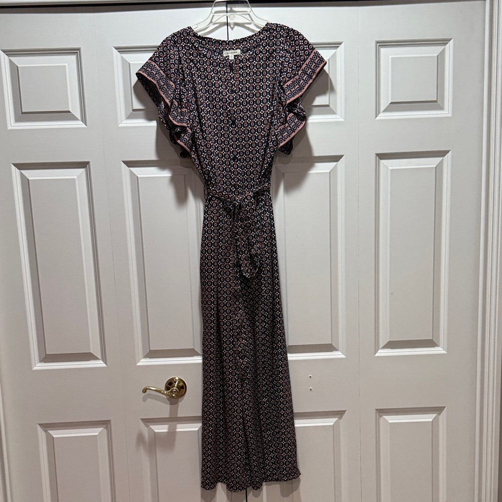 Max Studio Black And Pink Patterned Jumpsuit - image 1